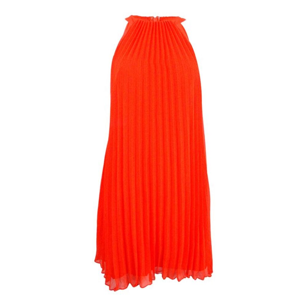 Lauren by Ralph Lauren Women's Pleated A-Line Dress - Orange